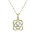 thumbnail image 1 of Center Princess Cut 18K Gold Diamond Pendant Necklace for Women W/ Gold Chain 0.60 CT TW ( G , VS ), 1 of 4