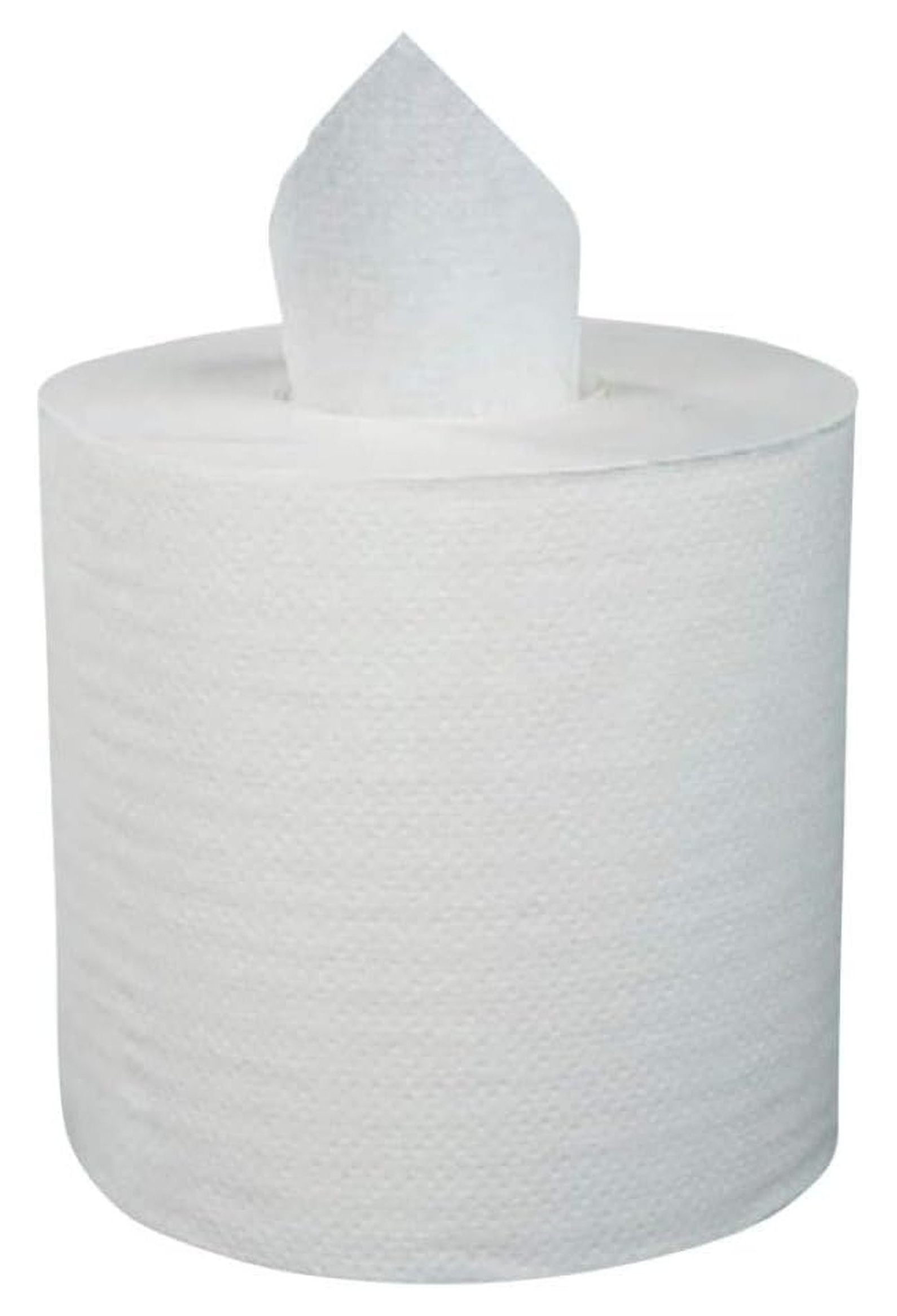 Center Pull Paper Towels - 2 Ply White Rolls - 10 Inch x 600 Feet - 6 Count per Carton - Strong Absorbent Towels for Kitchen, Bathroom, Office