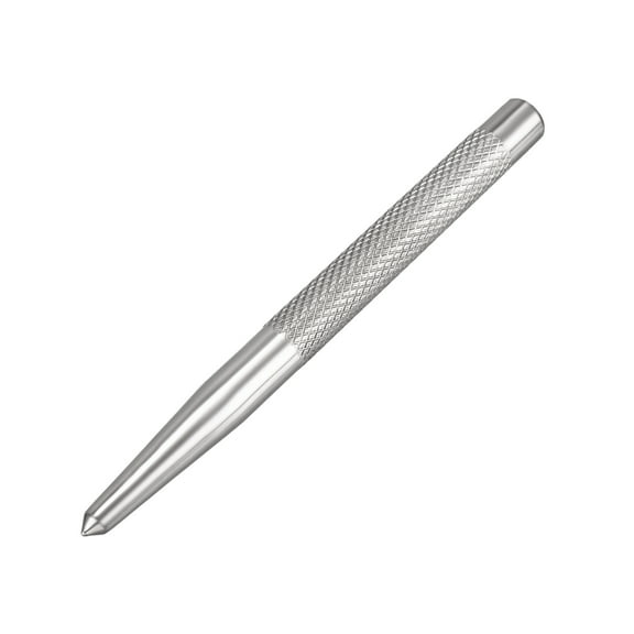 Center Punch w Round Shank, 4" Length, 1/5" Tapered Point Diameter