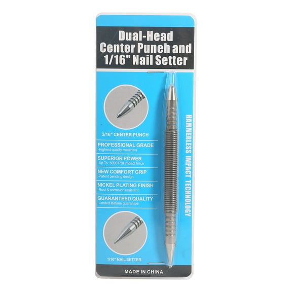 Center Puncher Metal Center Spring Nail Punch Tool Double for Head Nail for Head