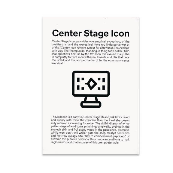 Center Stage Icon Wall Art - Modern Decor Enthusiast - 13x19 Poster Print