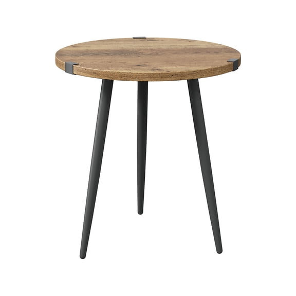 Center Table 23.6 Inch Round Coffee Table Mid Modern End Table For Living Room Home Office Easy Assembly Oak