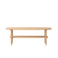 thumbnail image 1 of Center Table Low Table 100% Solid Wood Top Plate Desk Coffee Table Width 120 X Depth 40 X Height 42 Cm Study Desk Work from Home Easy To Assemble Wood with Storage Shelf, Writing Desk (Oak), 1 of 11