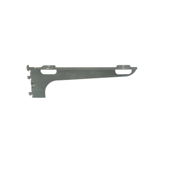 Center Wood Shelf Bracket - Satin Zinc - 12 in. - Durable Support