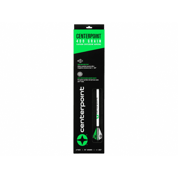 CenterPoint Archery 400-Grain 20-Inch High Performance Carbon Arrows 6Pk