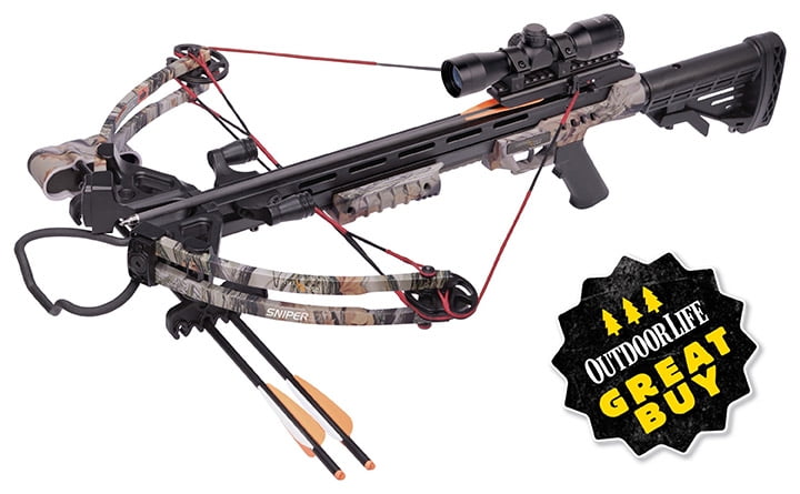 CenterPoint Sniper 370 Crossbow Package, Camouflage 