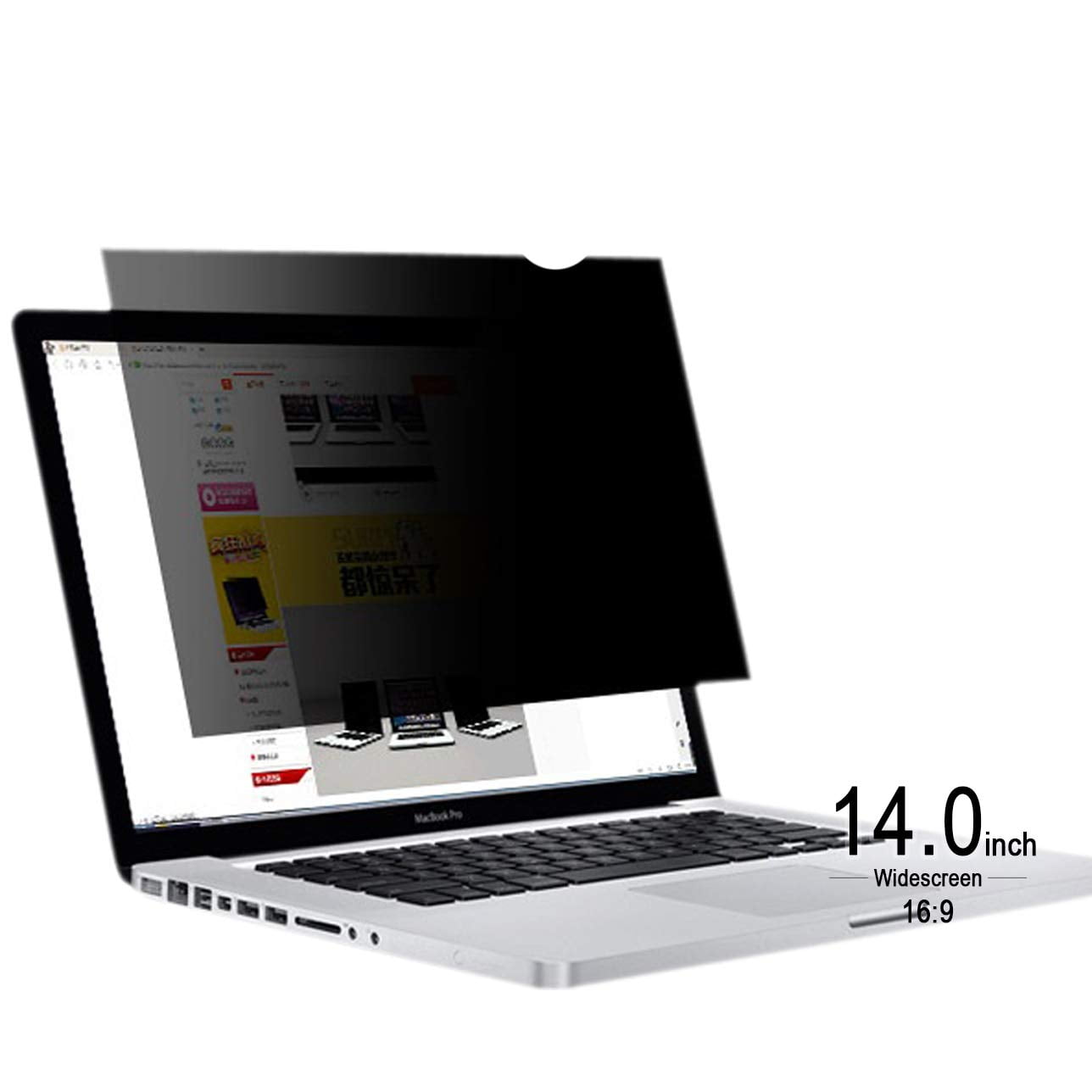 CenterZ 14 inch 169 Laptop Screen Privacy Filter, Reusable Antiglare