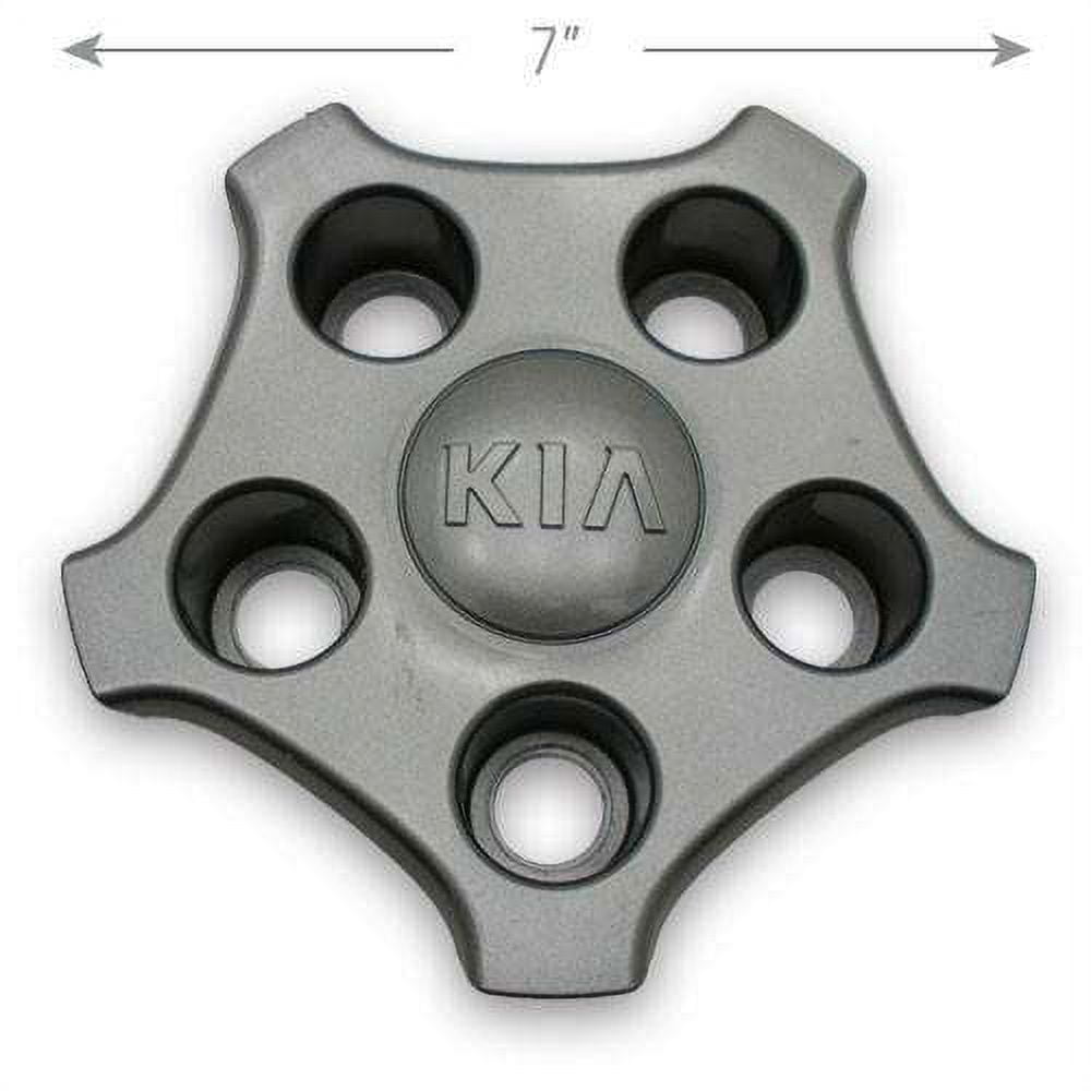 Used Kia OEM Silver Wheel Center Hub Cap – 2.25” OD – Fits Optima, Sedona, Sorento, Soul & Sportage