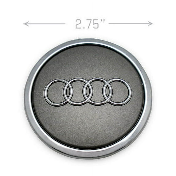 Centercaps Wheel Covers Plastic Chromevor Audi A3 A4 A5 A6 A7, Dark Gray