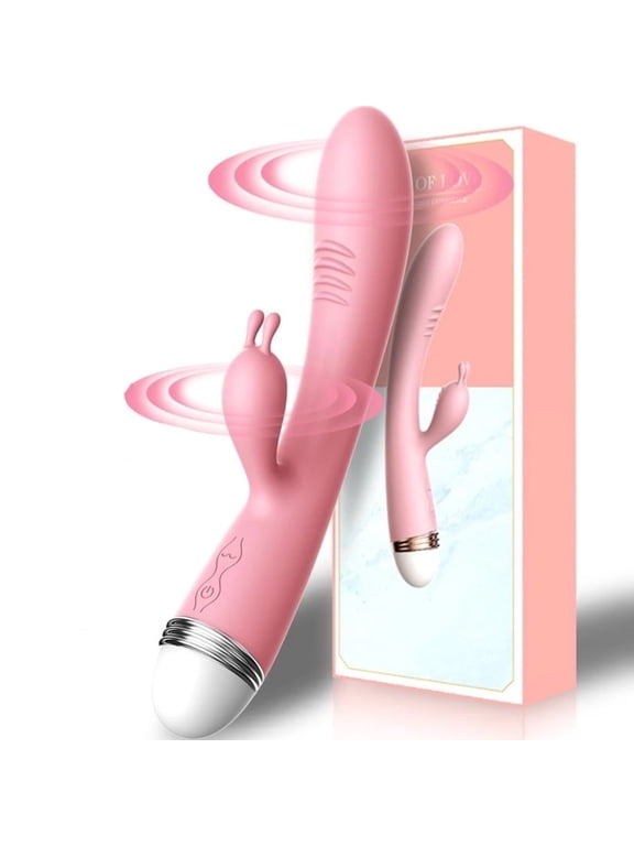 Powerful Rabbit Vibrator for G Spot Vaginal Stimulation with 12 Vibration, Waterproof Adult Sex Toys for Women and Couples ,Pink