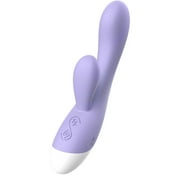 Centerel Rabbit Vibrator G-spot Stimulation Massager with 12 Vibrations Powerful Dual Motors Adult Sex Toys for Women-Light Purple