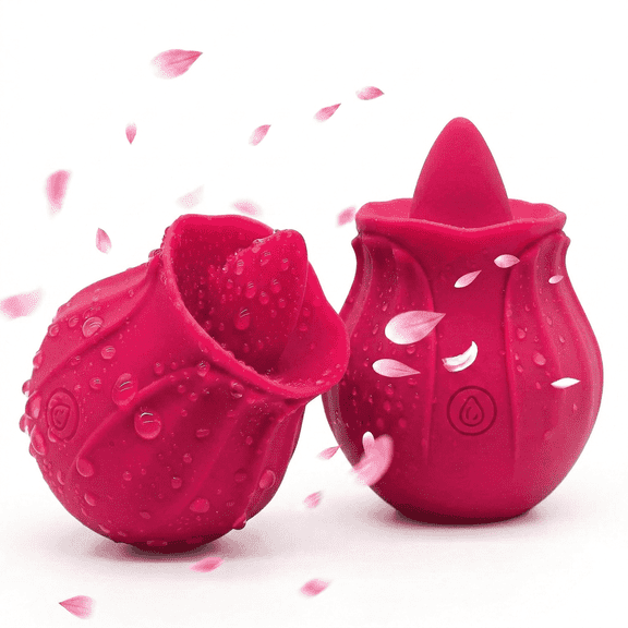 Centerel Rose Vibrator for Women with 10 Modes, Rechargeable Sex Toys for Women(Rose Red)