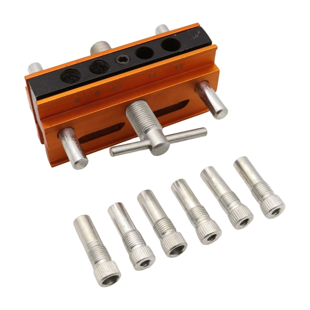 Centering Doweling Jig Widen Wood Dowel Jig Drill Jig for Straight Holes 6 Drill Guide Bushings Set