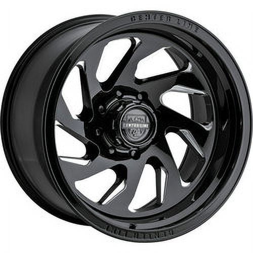 18x9 Centerline 847BM LT7 Gloss Black w/Machined Face Wheel 8x6.5 (18mm)