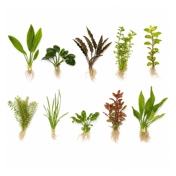 Canton Aquatics Centerpiece Live Aquarium Plant Bundle Green 20-40 gal, 10 Count