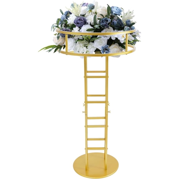 Centerpiece Stands, Metal Large Open Flower Frame, Top Flower Display Stand Wedding Floral Stand Riser Adjustable Feet for Wedding Table Centerpieces, Party, Birthday