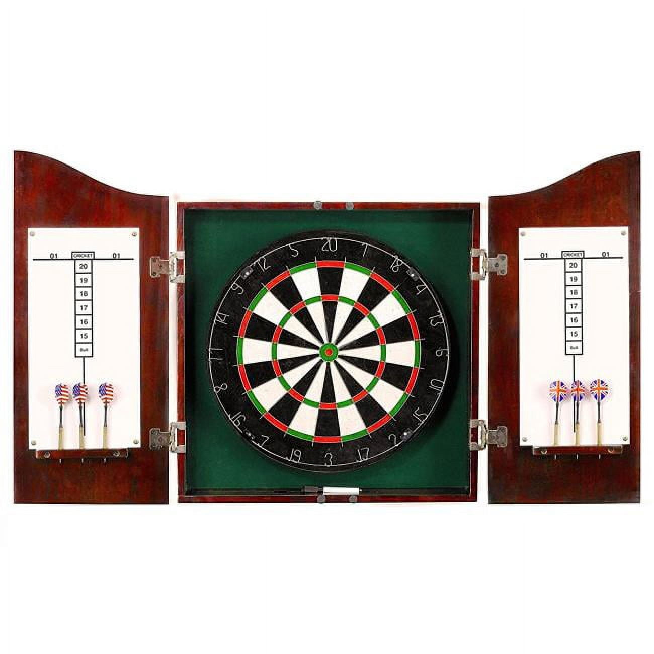 Centerpoint Solid Wood Dartboard & Set Dark Cherry