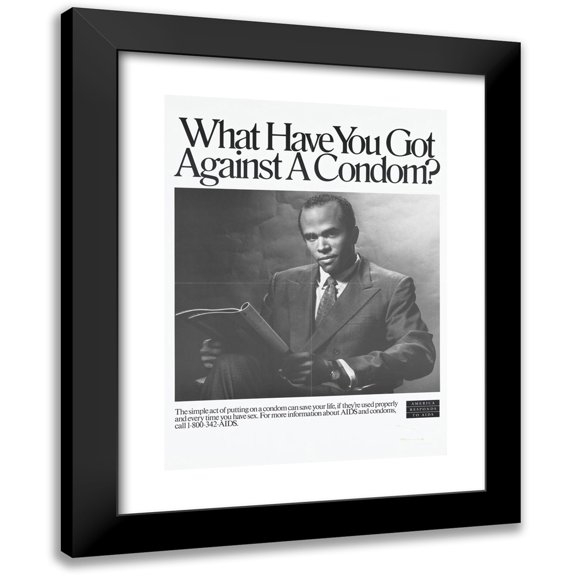 Centers for Disease Control and Prevention 11x14 Black Modern Framed Museum Art Print Titled - What Have You Got Against a Condom