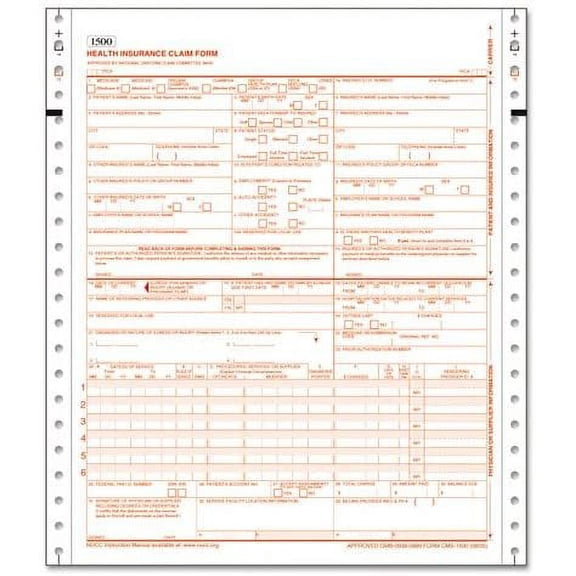 Centers for Medicare and Medicaid Services Forms, Two-Part, 1500 Forms