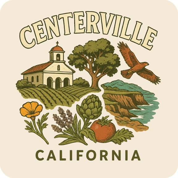 Centerville California Keepsakes Souvenir Vinyl Sticker – Destination Travel Keepsake Collectible (6-Inches Wide)