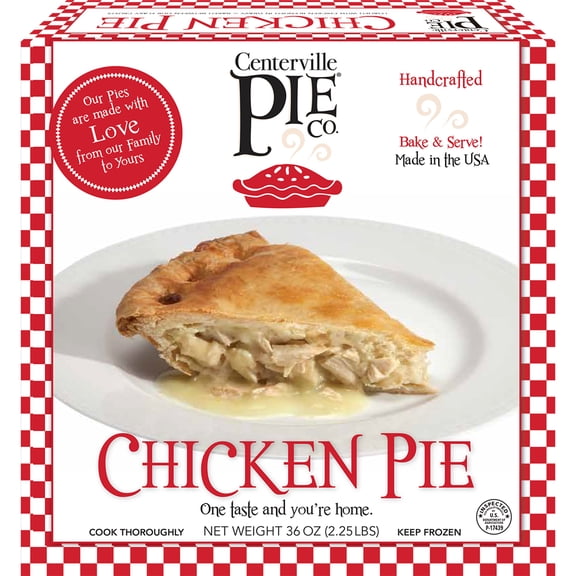 Centerville Frozen Chicken Pie 36 oz. Carton, Ready to Bake