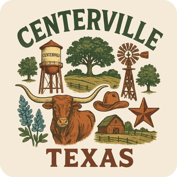 Centerville Texas Keepsakes Souvenir Vinyl Sticker – Destination Travel Keepsake Collectible (4-Inches Wide)