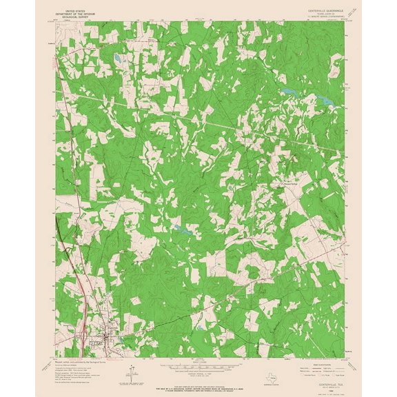 Centerville Texas Quad - USGS 1964 Poster Print by USGS USGS (24 x 36) # TXCT0035