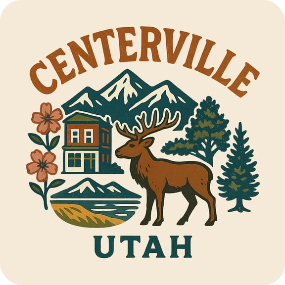 Centerville Utah Keepsakes Souvenir Vinyl Sticker – Destination Travel Keepsake Collectible (3-Inches Wide)