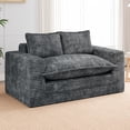 thumbnail image 1 of Centilab Convertible Sofa Bed, Loveseat Sleeper Sofa, 3 in 1 Folding Couch Bed with 2 Pillows, Pull Out Floor Couch for Living Room Bedroom Lounge, Gray, 1 of 10