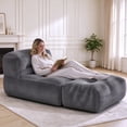 thumbnail image 1 of Centilab Big Bean Bag Chairs, Adults Bean Bag Lounger Sofa with Memory Foam Filled, Bean Bag Couch for Living Room Bedroom Lounge, Ergonomic Support, Gray, 1 of 8