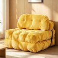 thumbnail image 1 of Centilab Folding Sofa Bed, Convertible Sleeper Chair with Pillow, Foldable Floor Sofa Couch, Portable Futon Mattress with Back Support for Living Room Bedroom Guest Room, Single Yellow, 1 of 9
