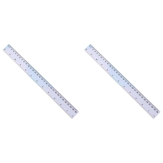 Centimeter Scale Ruler, 2 PCS Plastic Ruler Small Ruler, 30cm White Straight Ruler, Lightweight Portable Design, for Student Class Learning, Office Drafting, Art Drawing and Daily Measuring Tasks