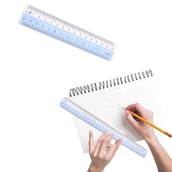 Centimeter Scale Ruler, Plastic Measuring Ruler for Drawing and Office Use