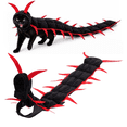 thumbnail image 1 of Centipede Cat Costume,3D Halloween Pet Cosplay Outfit for Cats Multi-Leg Character with Filled Body, Hook-and-Loop Fit for Parties, Photos, Dress-Up, Pet Events, and Gifts,Red, 1 of 9