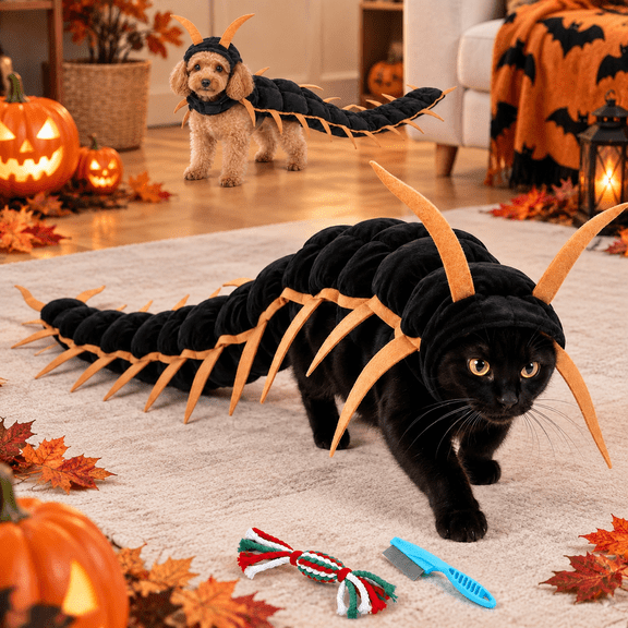 Centipede Cat Costume for Cats and Small Dogs Holiday Party Clothing Accessory for Pet Photos