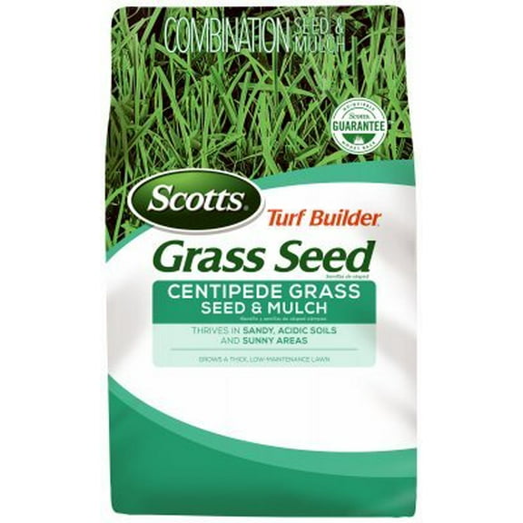 Scotts Centipedegrass Seed & Mulch - Low Maintenance Grass - 5 lbs, Covers 2,000 Sq. Ft.