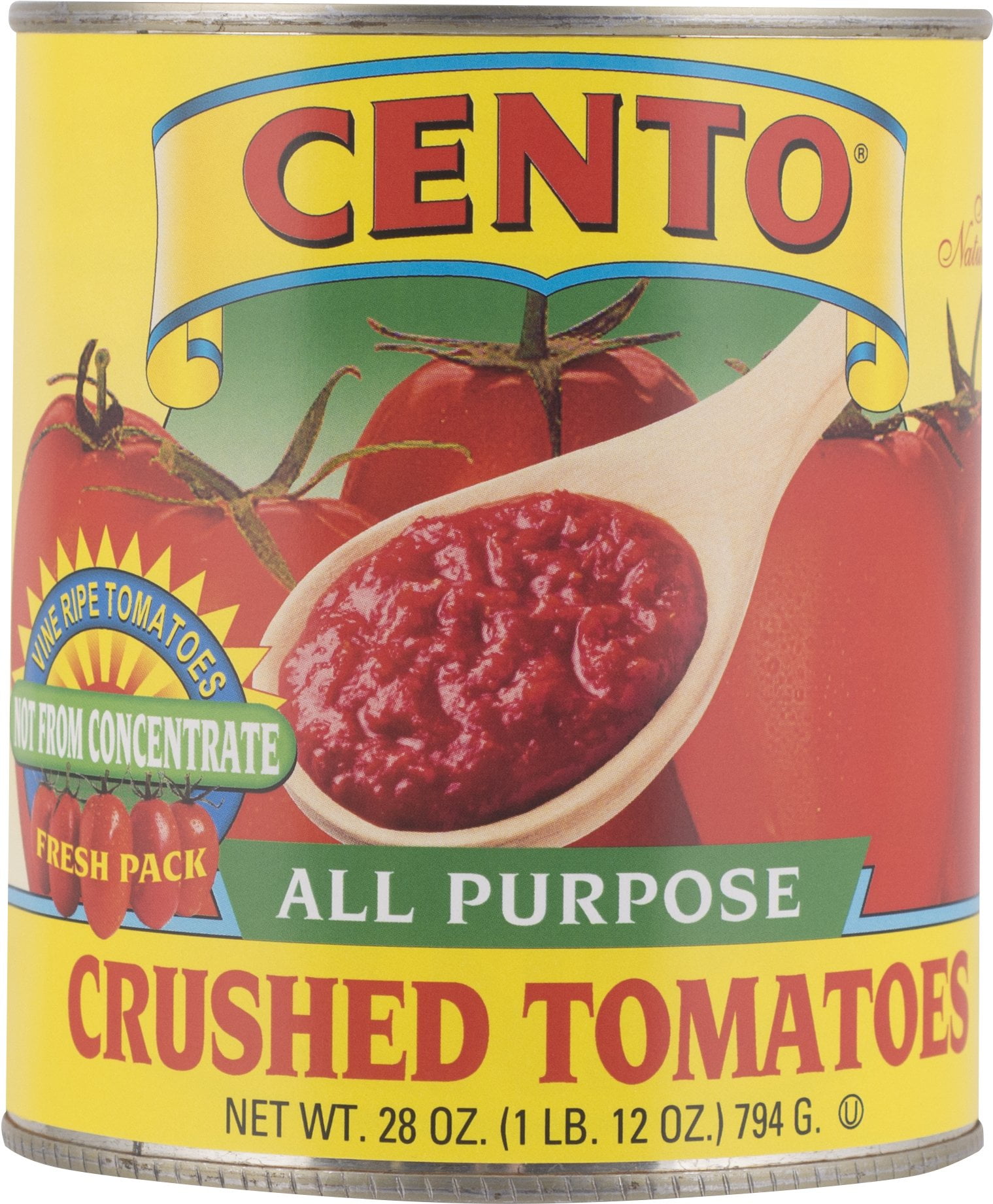 Cento All in One Chunky Crushed Tomatoes in Puree, 28Ounce Cans (Pack
