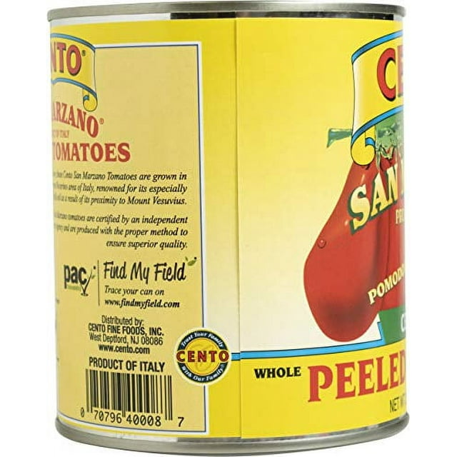 Cento Certified San Marzano Whole Peeled Plum Tomatoes, 28 Ounce , Pack