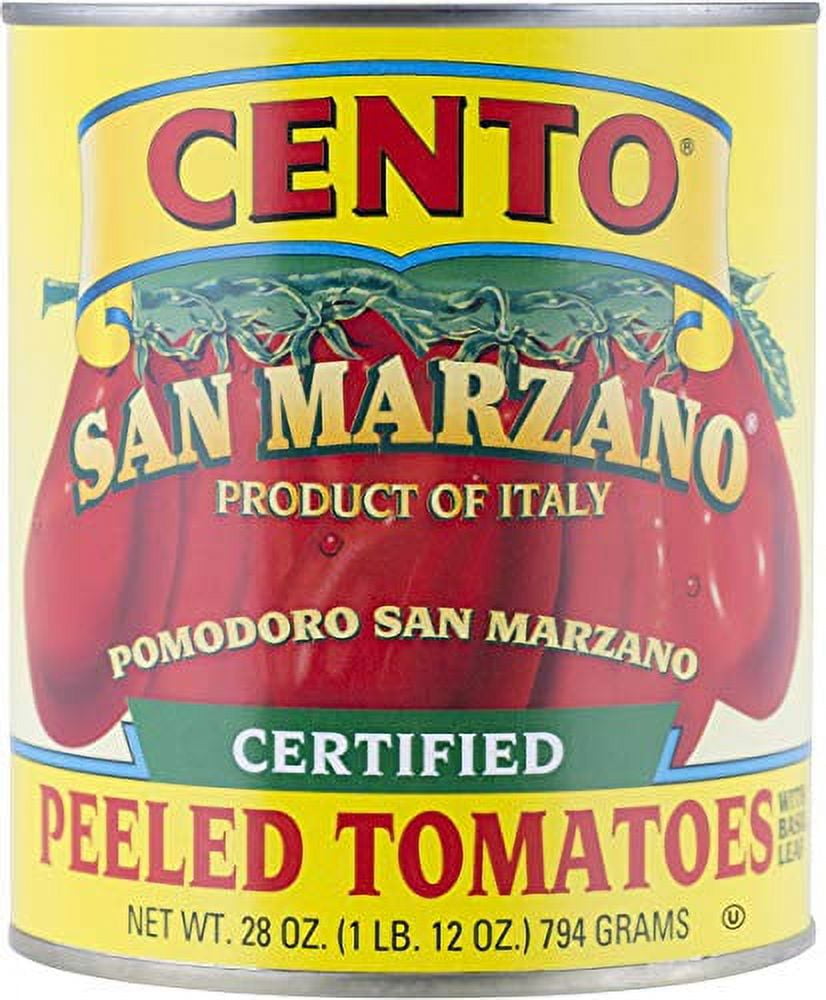 Cento Certified San Marzano Whole Peeled Plum Tomatoes, 28 Ounce , Pack