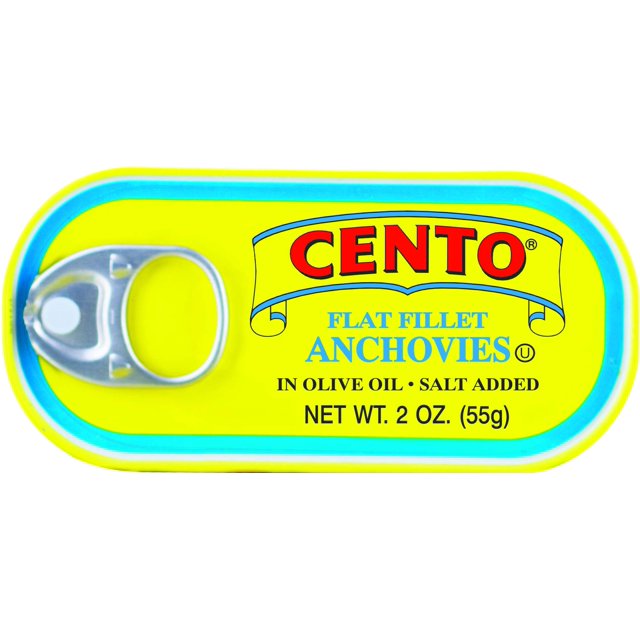 Cento Flat Anchovies in Olive Oil, 2Ounce Tins (Pack of 25)