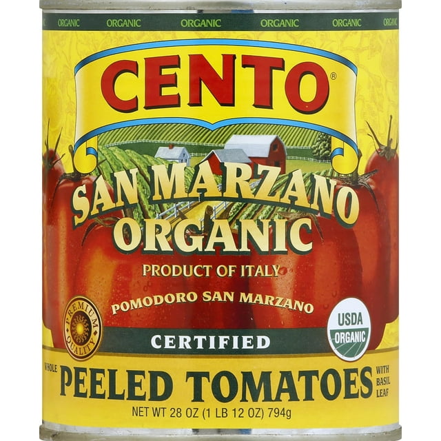 Cento Foods, Organic San Marzano Peeled Tomatoes, 28 Ounce