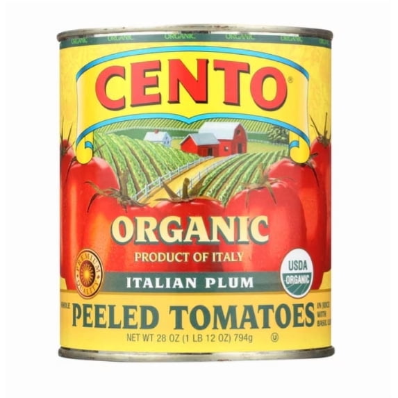 Cento Organic Whole Peeled Tomatoes -- 28 oz Pack of 2