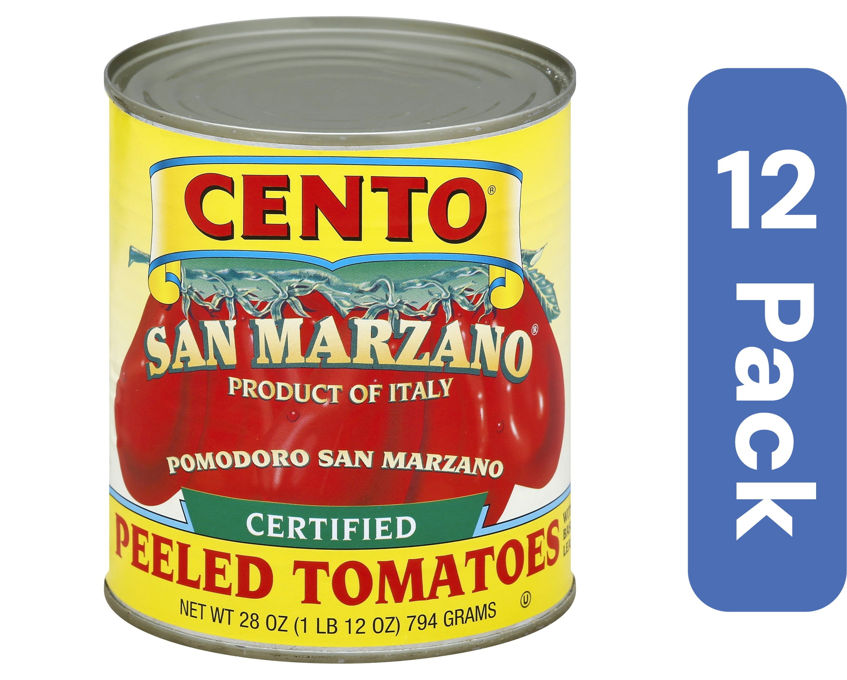 Cento San Marzano Peeled Tomatoes With Basil 28 oz (Pack Of 12)
