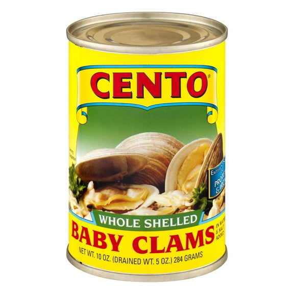 Cento Whole Shelled Baby Clams, 10 oz Can