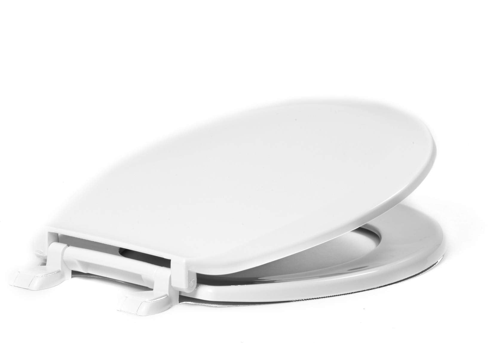 Centoco 1600-301 Elongated Plastic Toilet Seat, Residential, Crane White (Cotton/Bright)