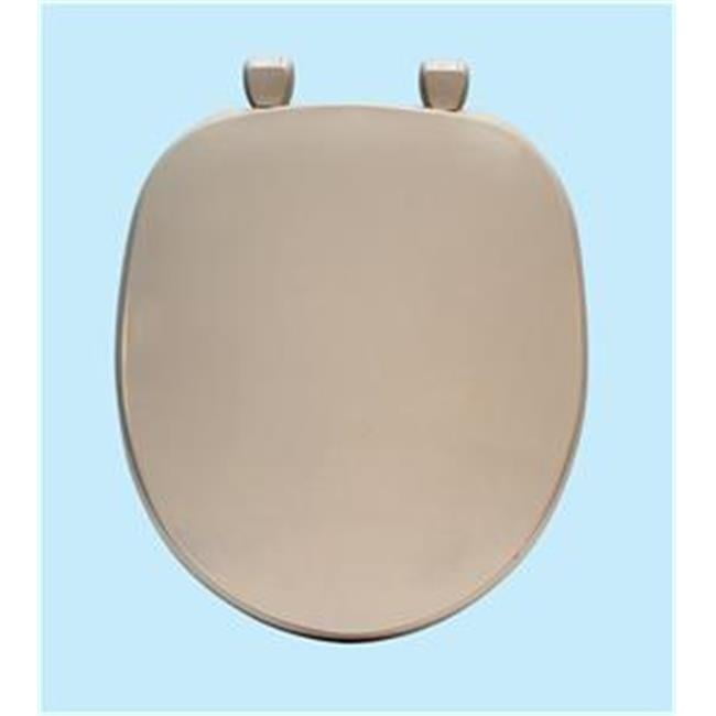 Bone Round Plastic Toilet Seat with Closed Front Cover