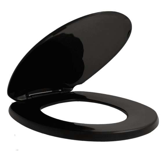 Centoco 200-407 Round Plastic Toilet Seat, Residential and Light Weight Commercial, Black