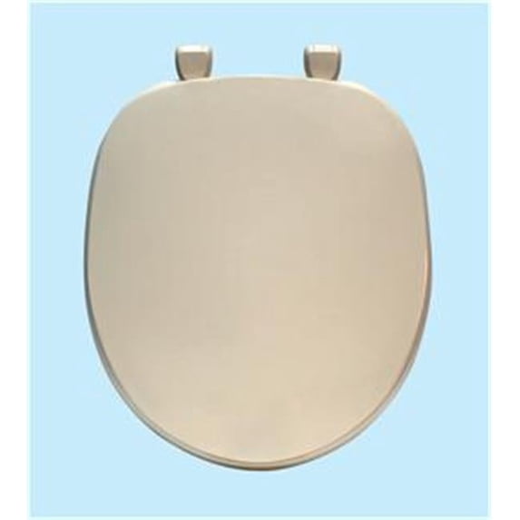 Centoco 200-416 Round Plastic Toilet Seat, Residential and Light Weight Commercial, Biscuit