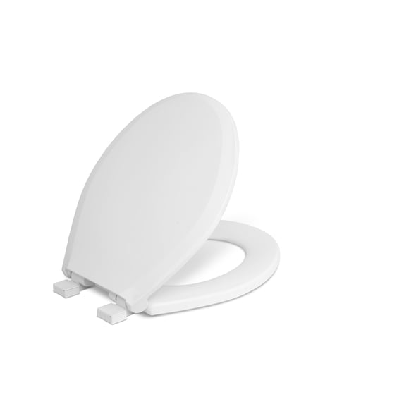 Centoco 3700SC-001 Round Plastic Toilet Seat with Safety Close, White
