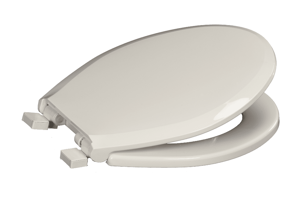 Centoco 3700SC001 Round Plastic Toilet Seat with Safety Close, White